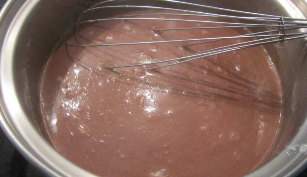 Tarta de cuajada con chocolate