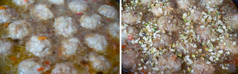 Albóndigas en salsa de frutos secos