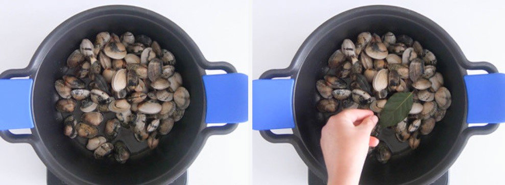 Garbanzos a la marinera con almejas y setas