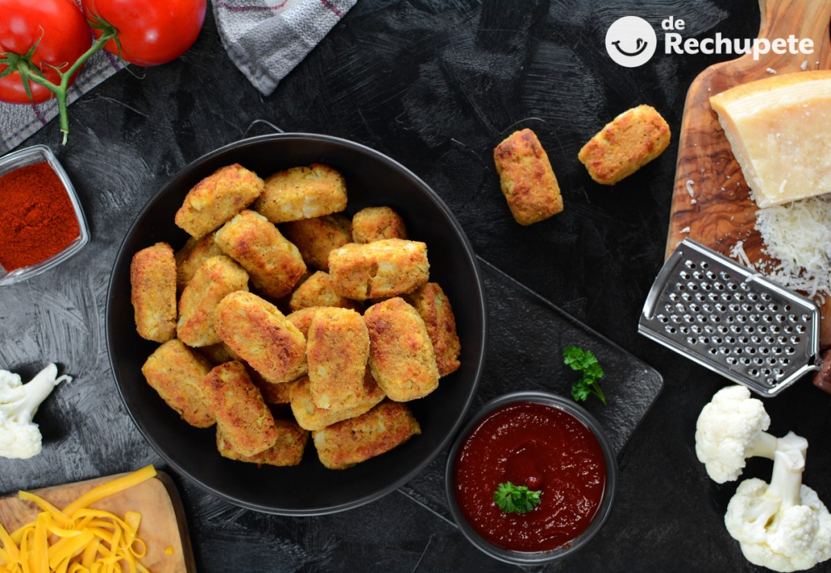 Tater tots de coliflor. Receta de croquetas de coliflor