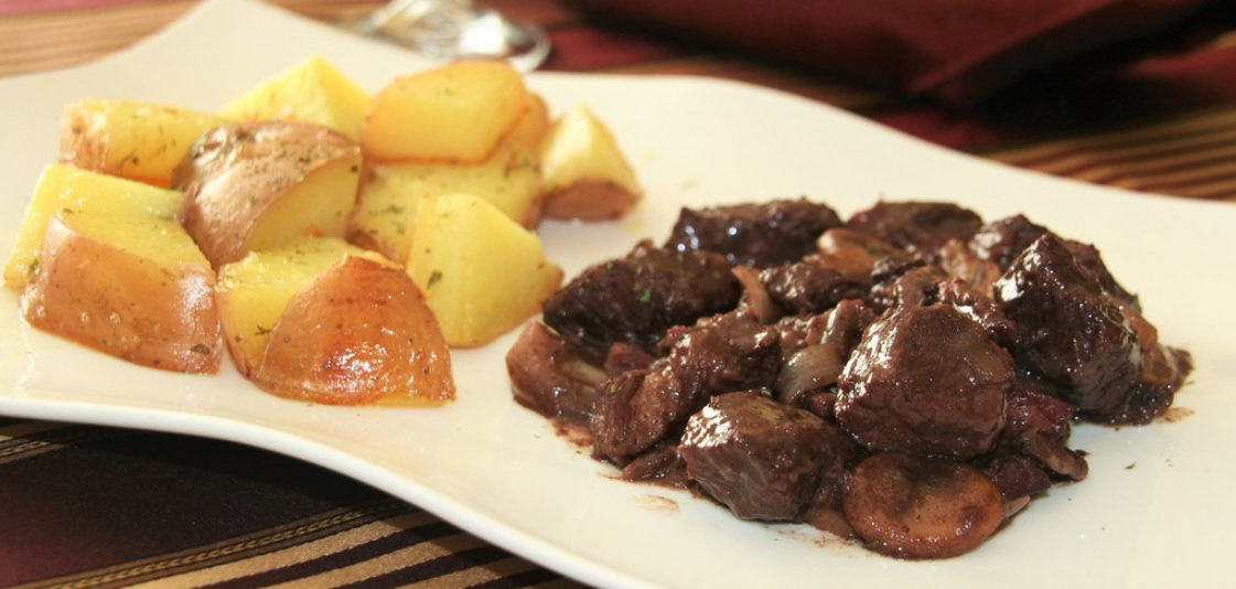 Estofado de ternera bourguignon