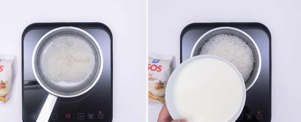 Helado de arroz con leche y canela