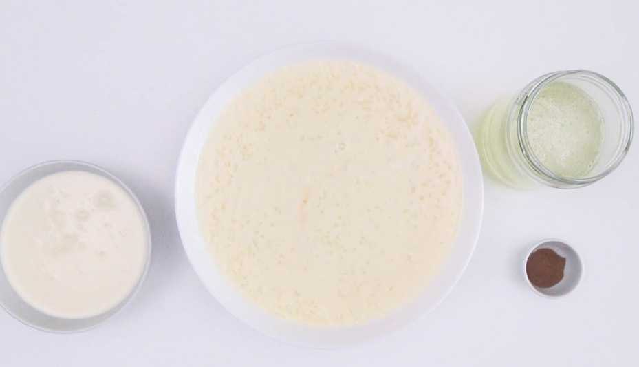 Helado de arroz con leche y canela
