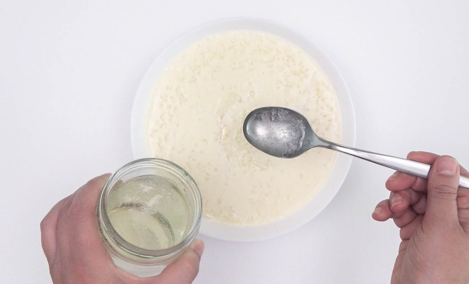 Helado de arroz con leche y canela