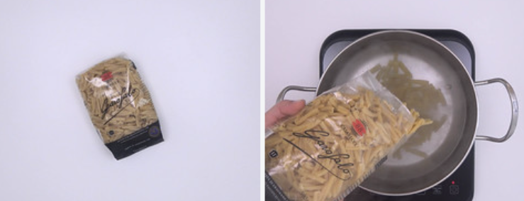 Casarecce alla Norcina. Pasta con salchichas, calabaza y setas