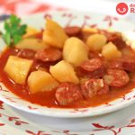 Patatas a la riojana. Receta tradicional de patatas con chorizo