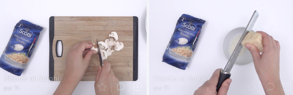 Risotto ai funghi. Risotto con champiñones y setas variadas