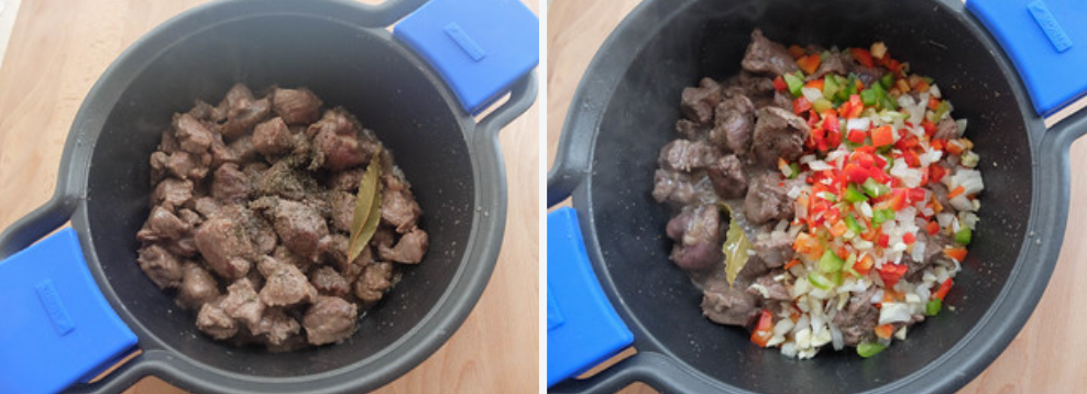Carne con tomate. receta tradicional de ternera guisada con tomate