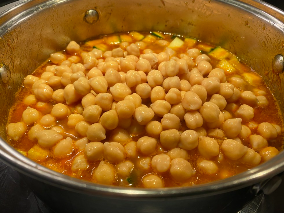 Garbanzos con verduras