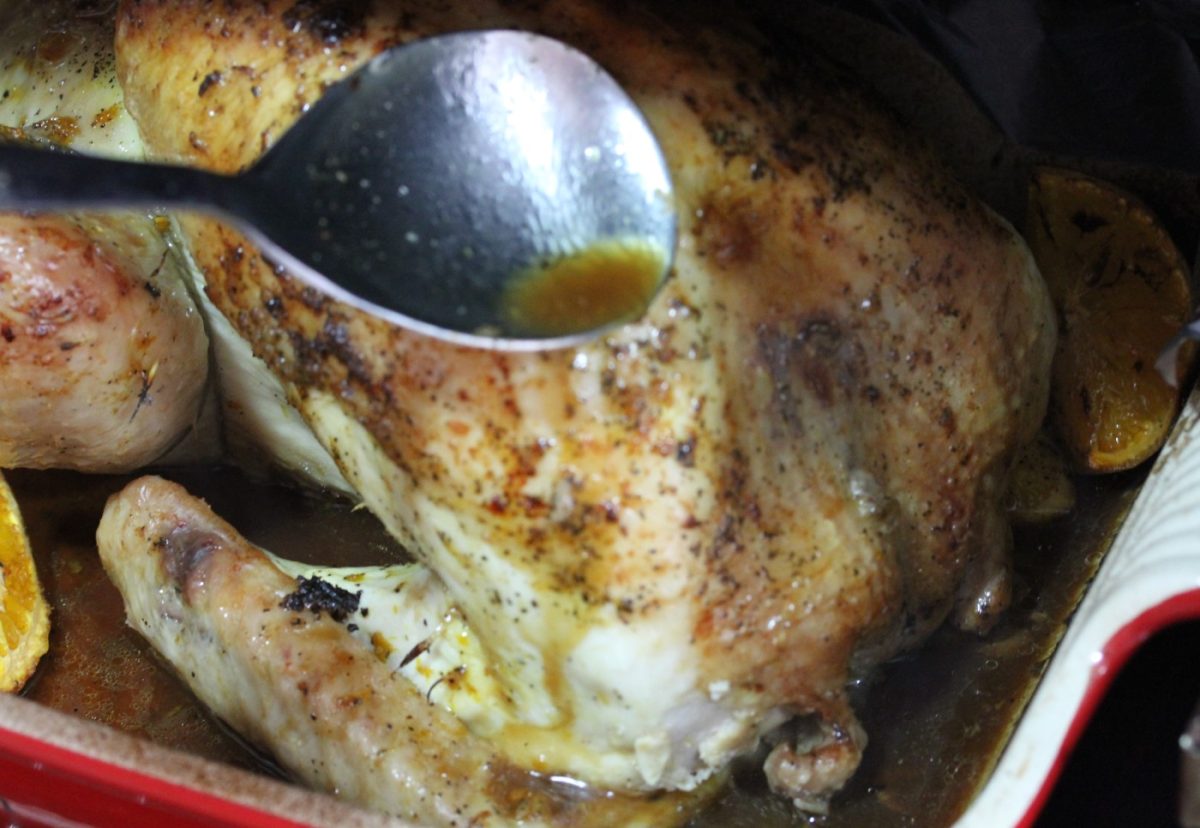 Pavo al horno relleno para Navidad y Acción de Gracias