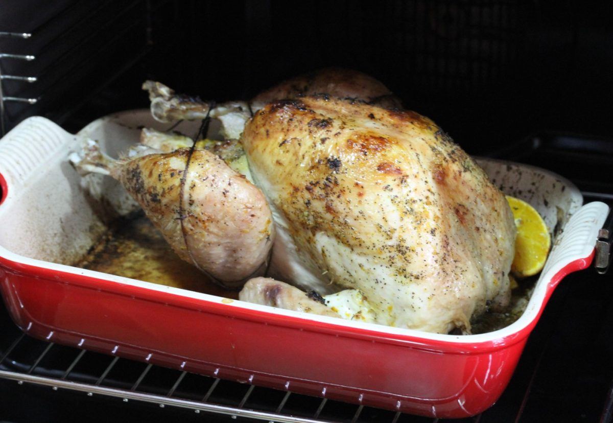 Pavo al horno relleno para Navidad y Acción de Gracias