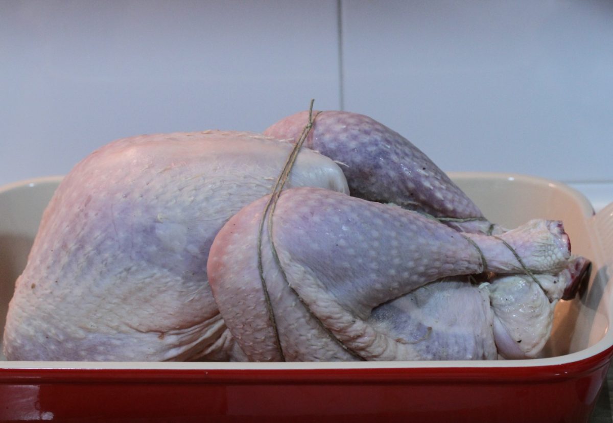 Pavo al horno relleno para Navidad y Acción de Gracias