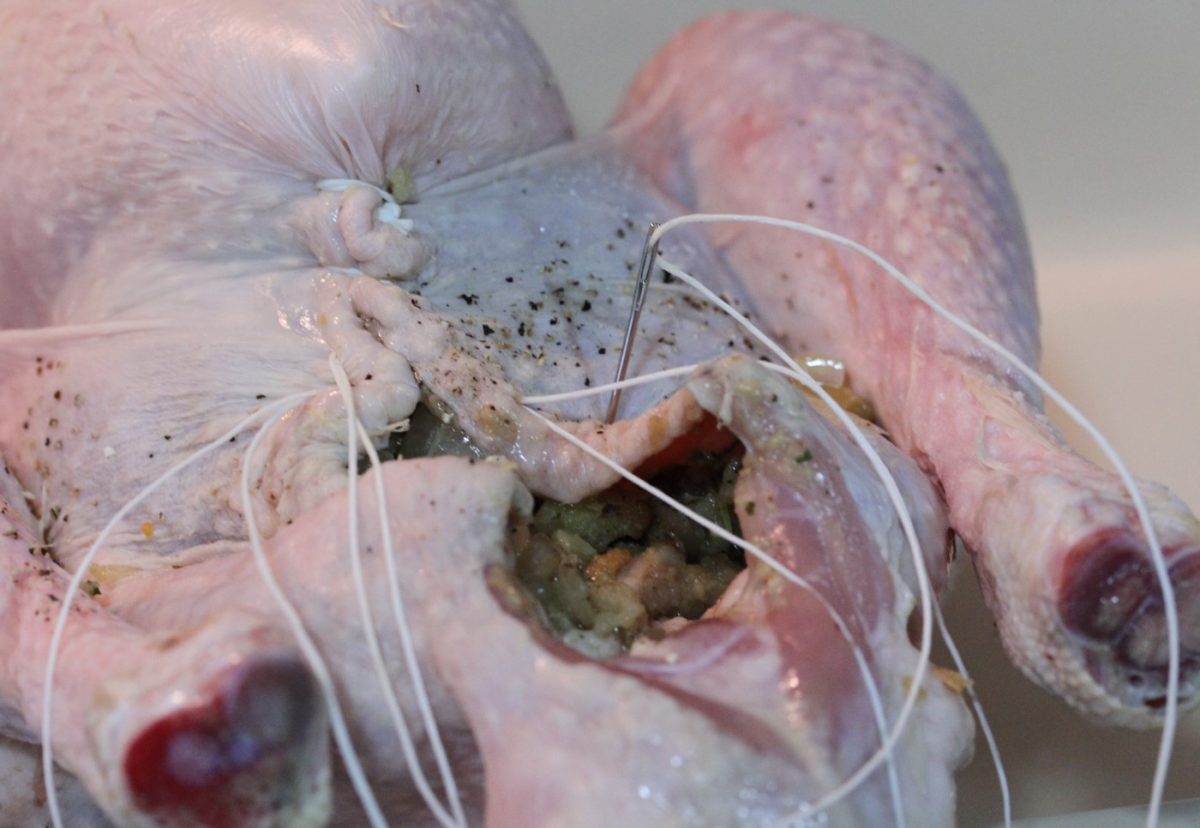 Pavo al horno relleno para Navidad y Acción de Gracias