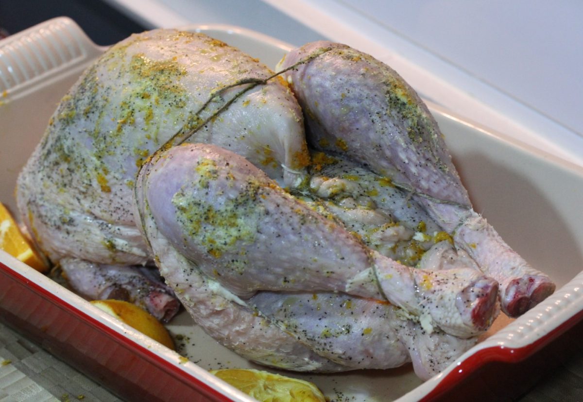 Pavo al horno relleno para Navidad y Acción de Gracias