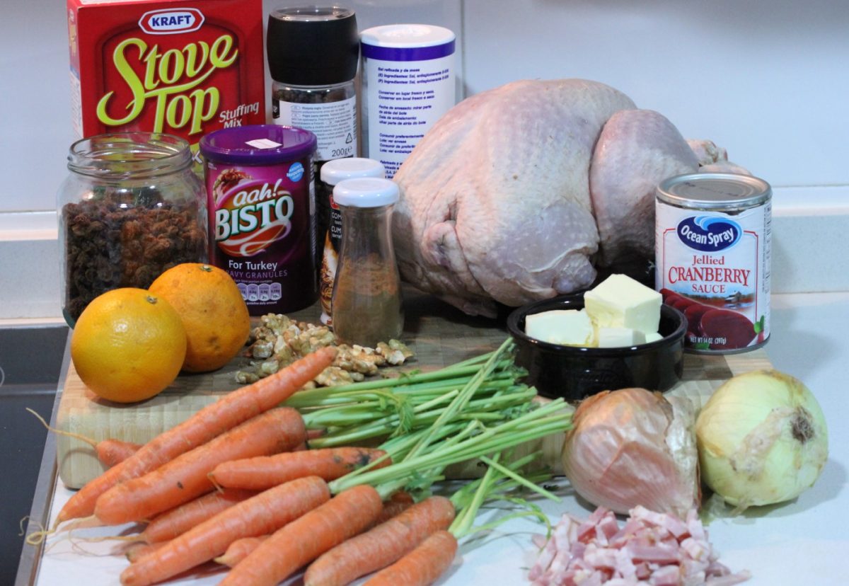 Pavo al horno relleno para Navidad y Acción de Gracias