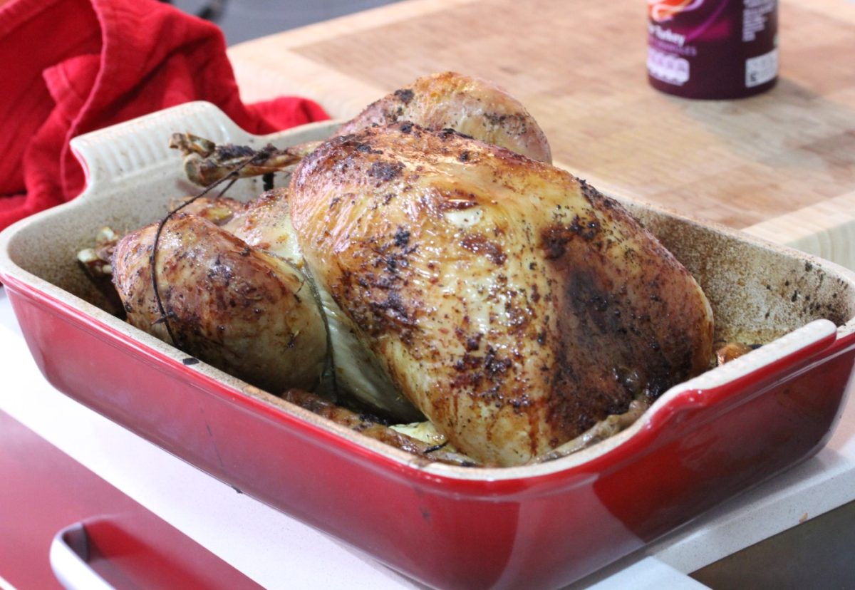 Pavo al horno relleno para Navidad y Acción de Gracias