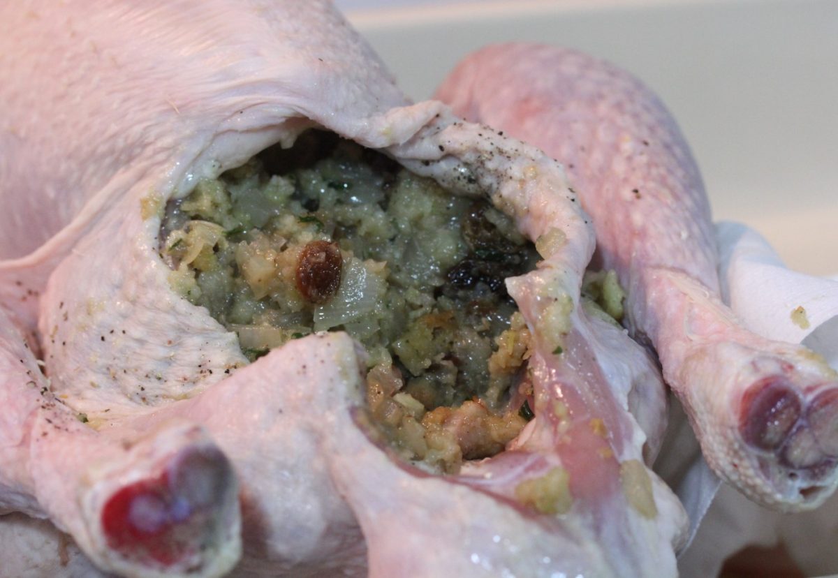 Pavo al horno relleno para Navidad y Acción de Gracias
