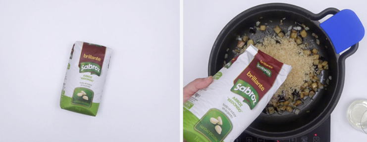 Arroz meloso con berenjena