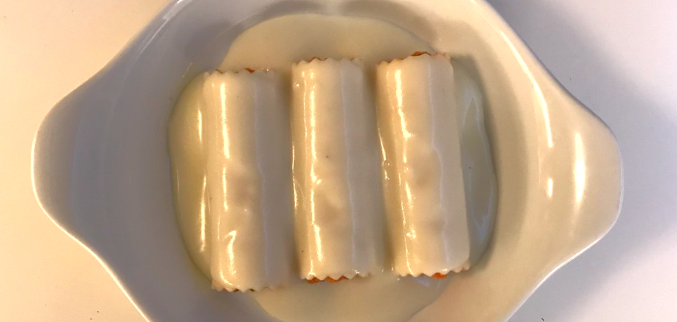 Canelones vegetarianos con boloñesa de soja texturizada