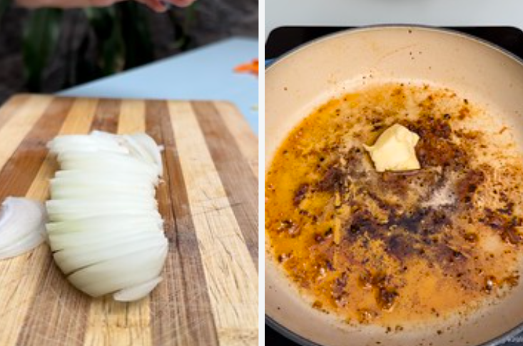 Fricasé de pollo al estilo francés