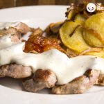 Salsa de queso Idiazábal y puré de patatas con queso