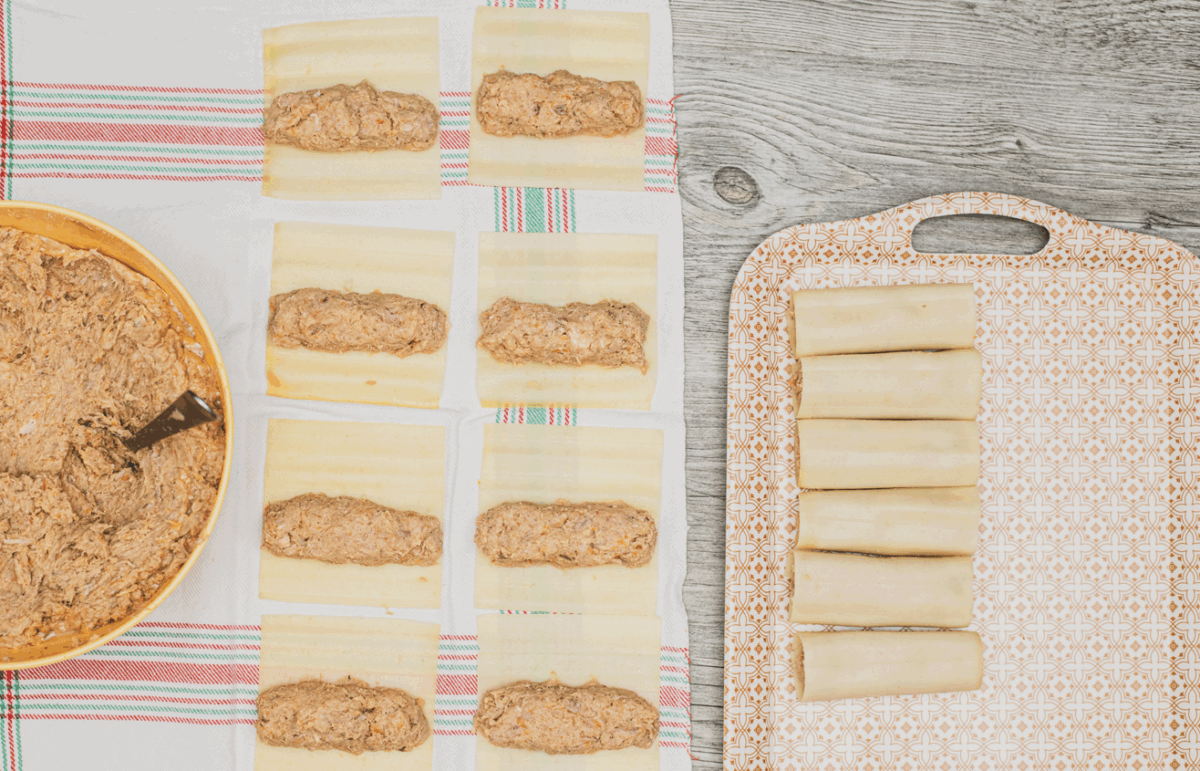 Canelones de San Esteban. Receta de Navidad