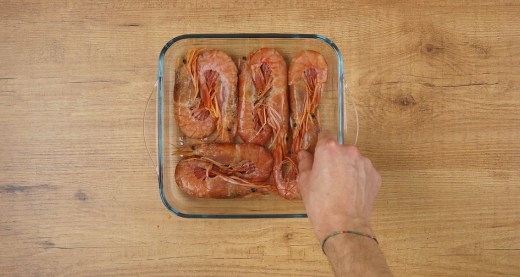 Cómo hacer unos gambones o langostinos al horno