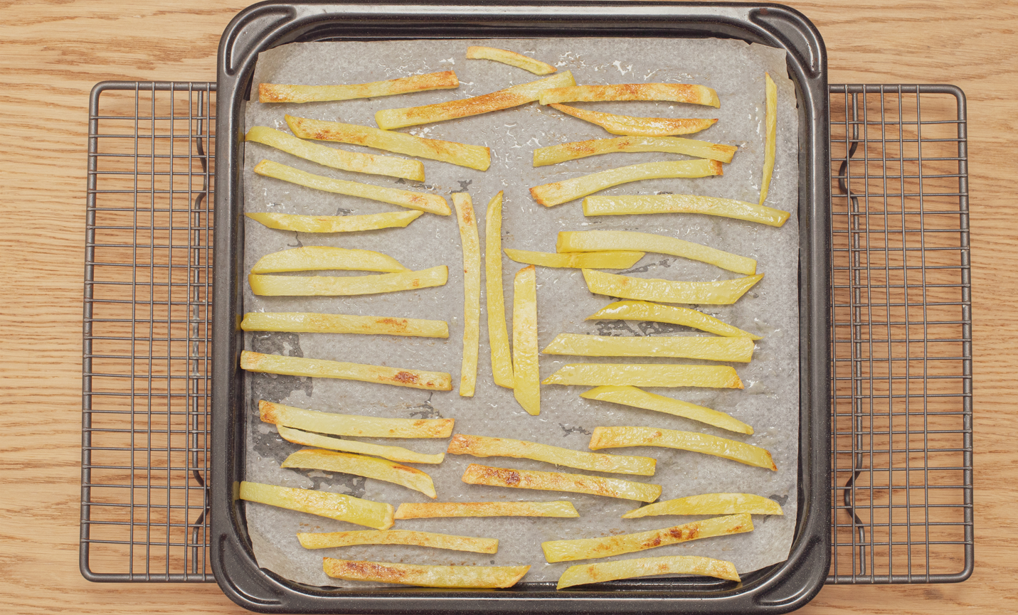 Patatas fritas al horno. Las patatas fritas más saludables