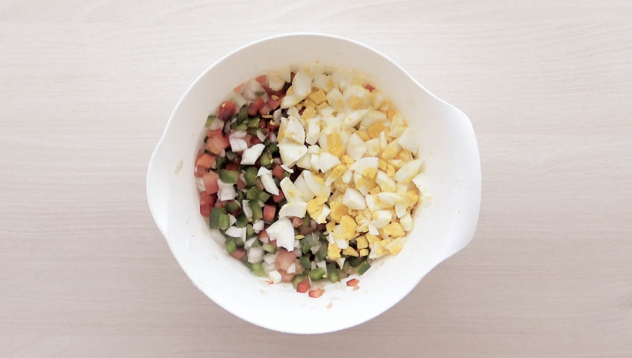 Salpicón de langostinos, una ensalada deliciosa
