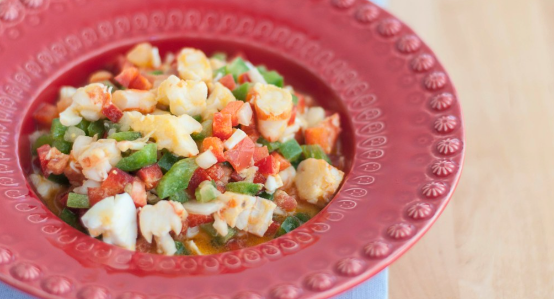 Salpicón de langostinos, una ensalada deliciosa