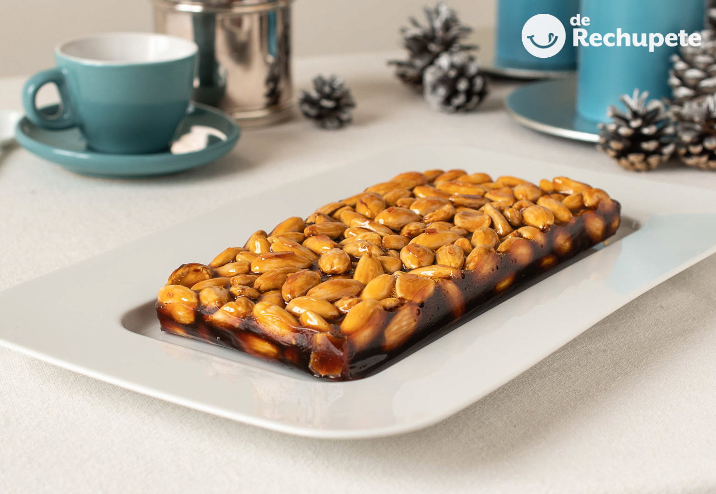 Turrón de guirlache. Postre tradicional navideño