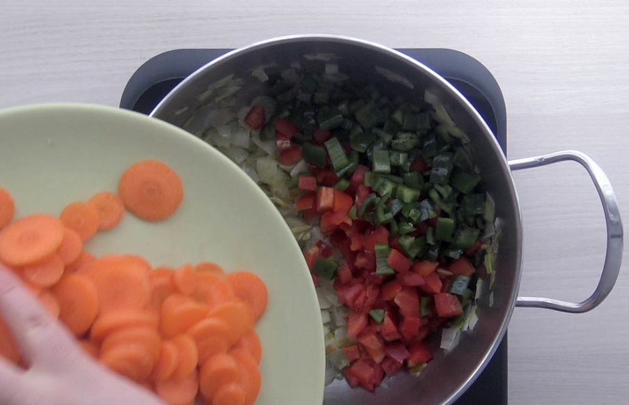 Lentejas con verduras o viudas