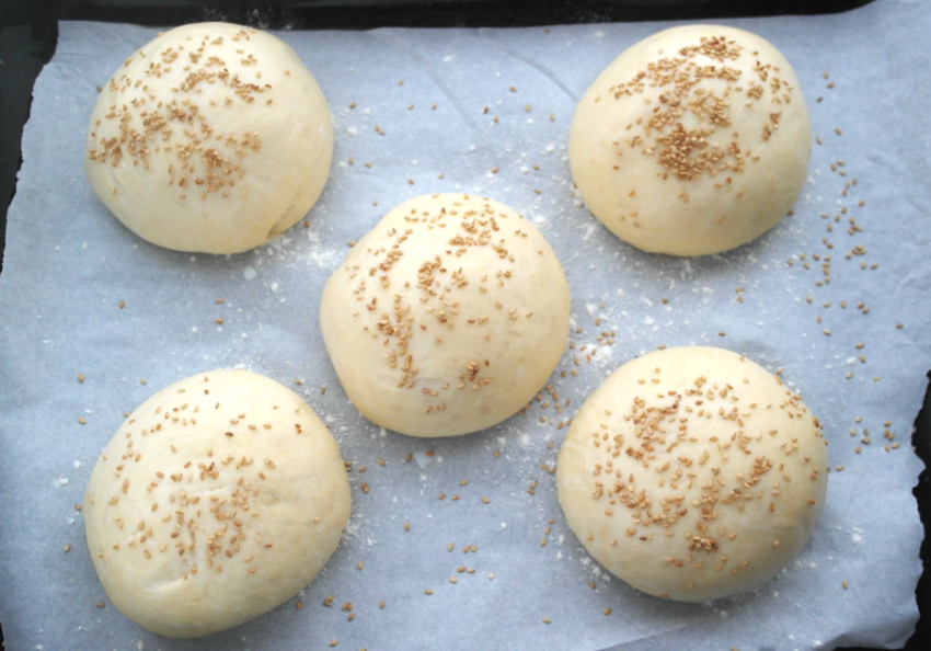 Pan de hamburguesa casero