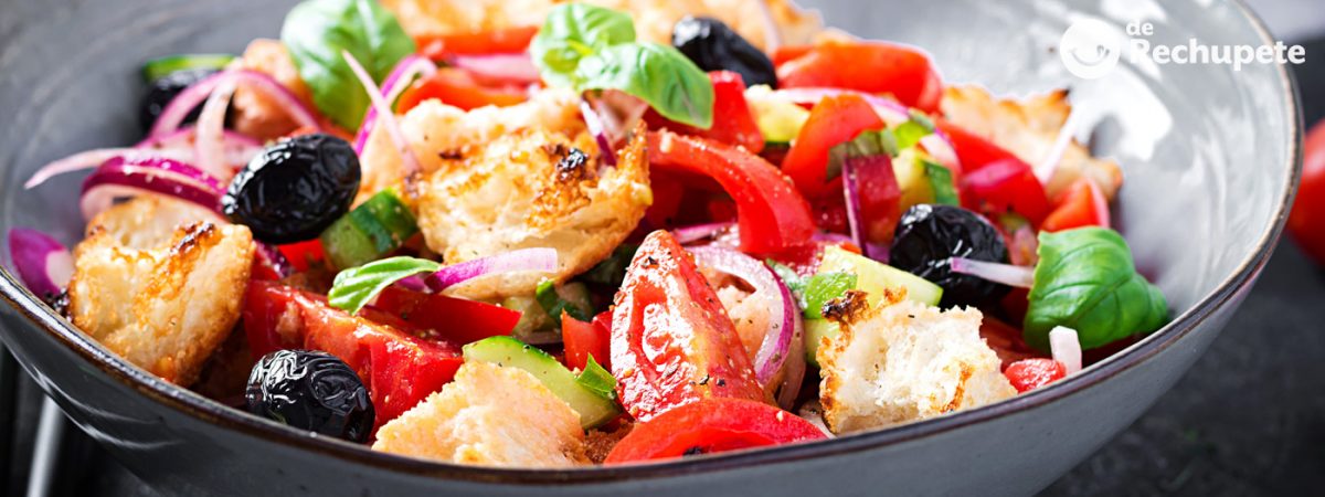 Cómo hacer una Panzanella. Ensalada tradicional de la Toscana