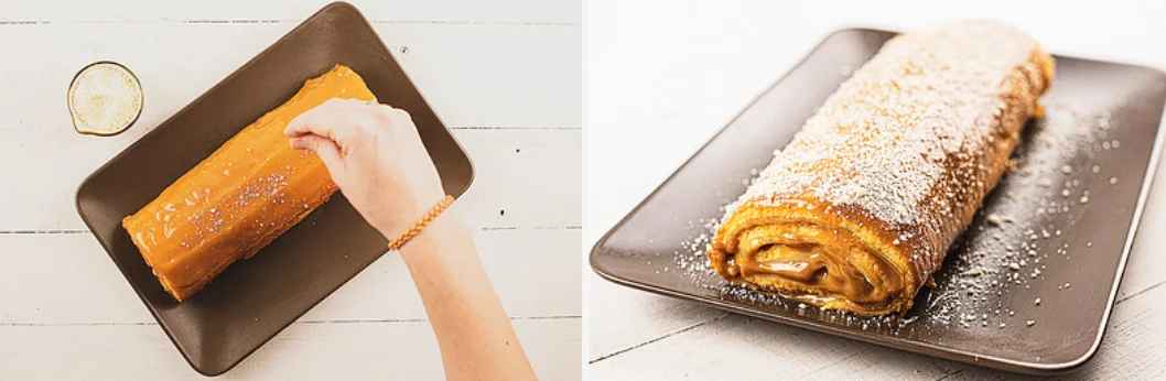 Brazo de gitano relleno de dulce de leche
