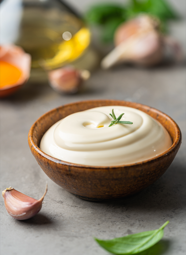 Mayonesa de ajo o ajonesa. Receta básica y otra con ajo asado
