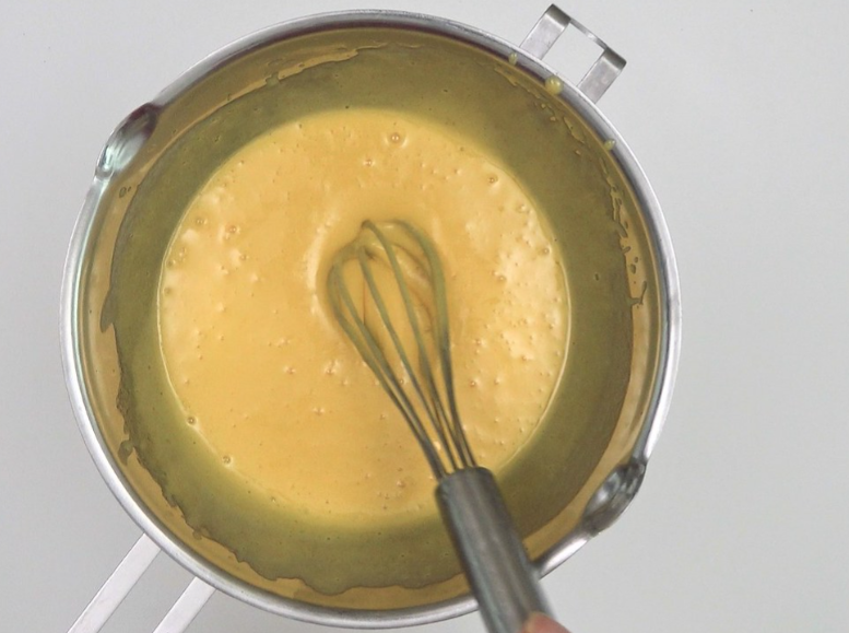 Receta de tiramisú: textura de la crema sabayon