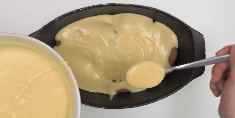 Receta de tiramisú: capa de crema