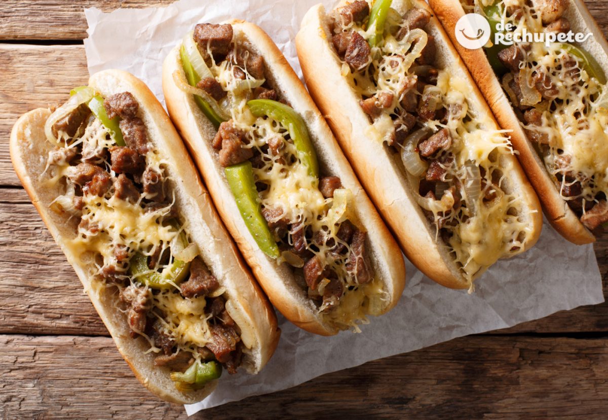 Philly cheesesteak sándwich. El bocadillo de Filadelfia