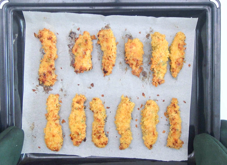 Fingers o tiras crujientes de pollo. Hechas en horno y freidora de aire