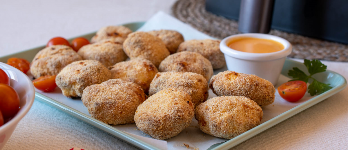 Nuggets de pollo en freidora de aire o en el horno