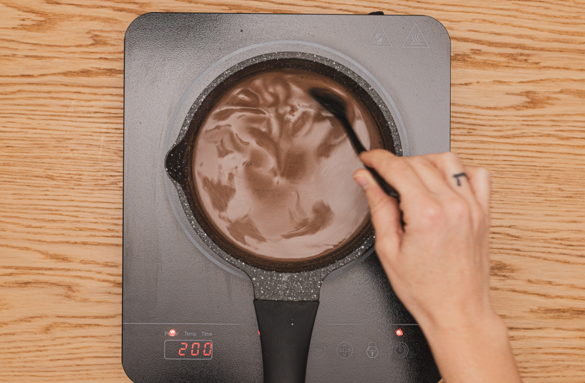 Talos con nata montada y chocolate a la taza