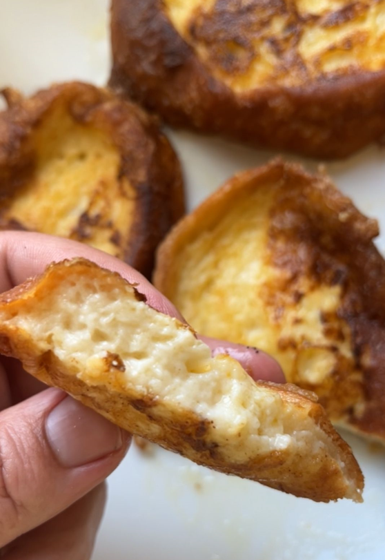 Receta de torrijas: resultado de torrija jugosa