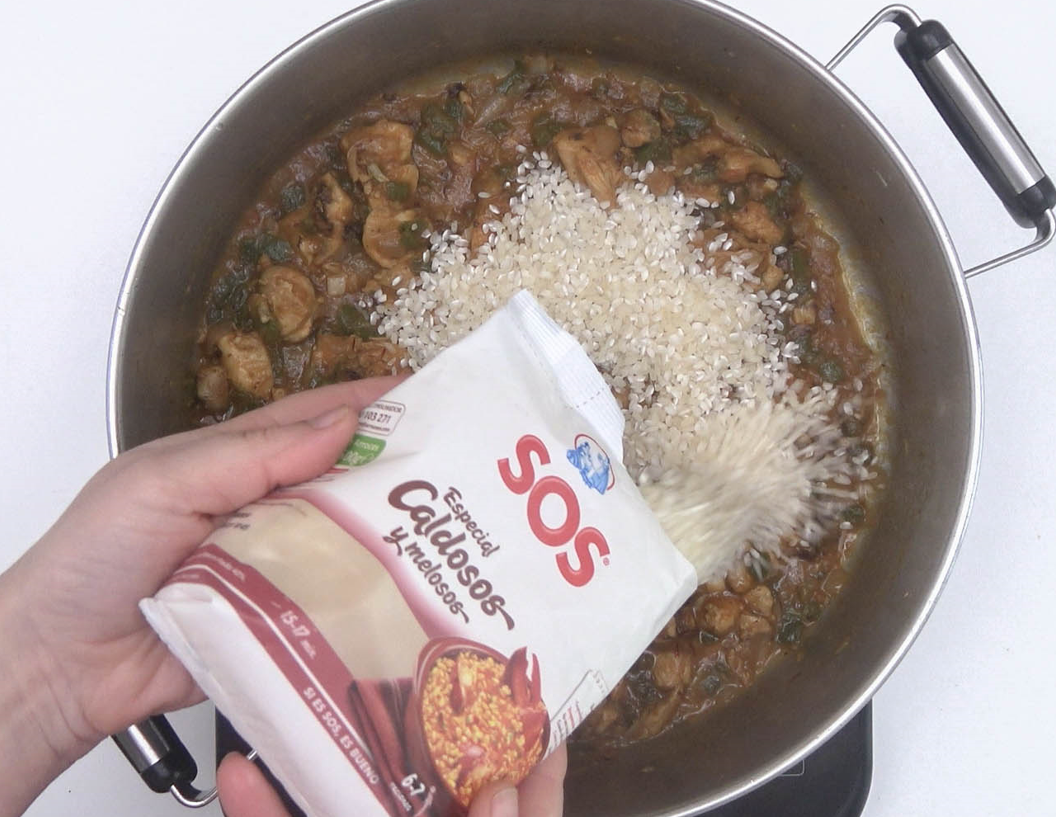 Arroz caldoso con pollo
