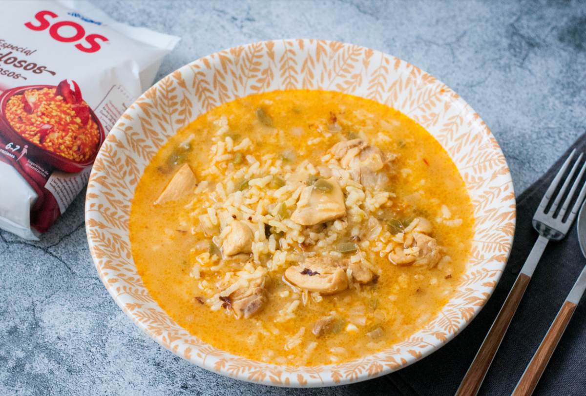 Arroz caldoso con pollo