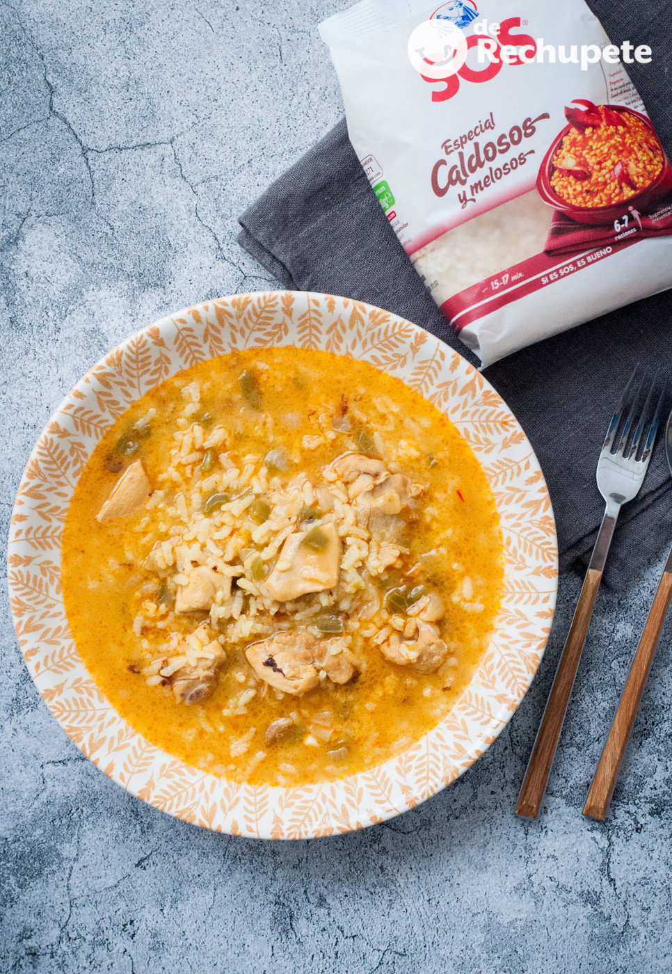 Arroz caldoso con pollo