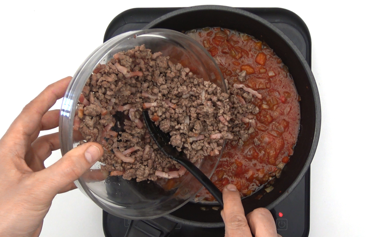 Macarrones con carne picada