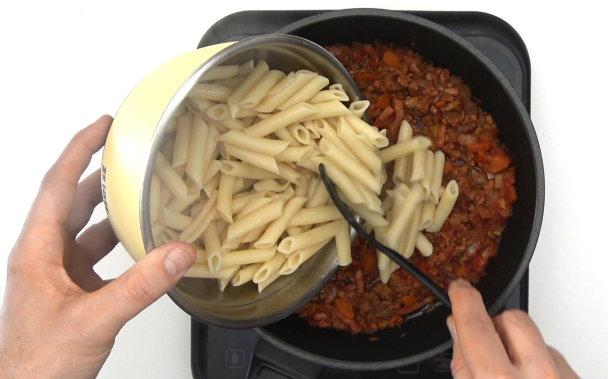 Macarrones con carne picada