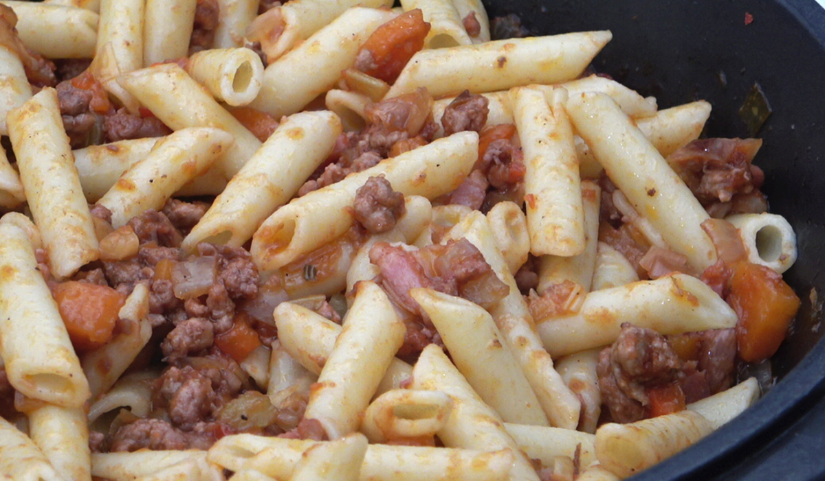 Macarrones con carne picada