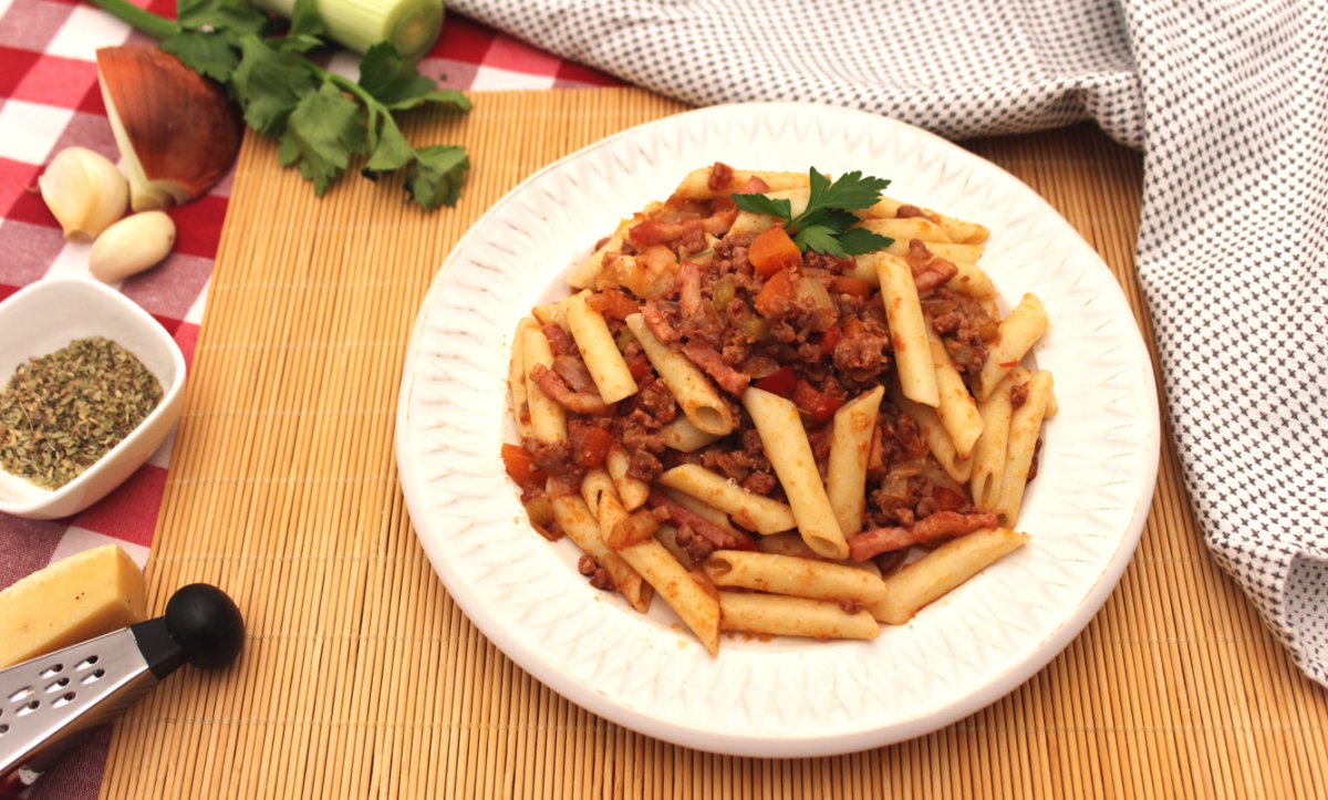 Macarrones con carne picada